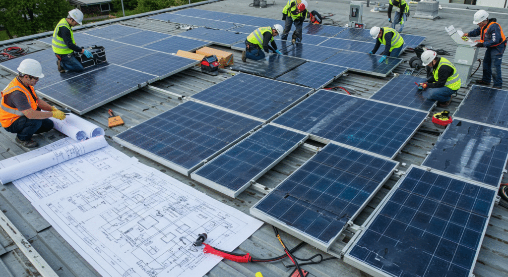 solar system installation