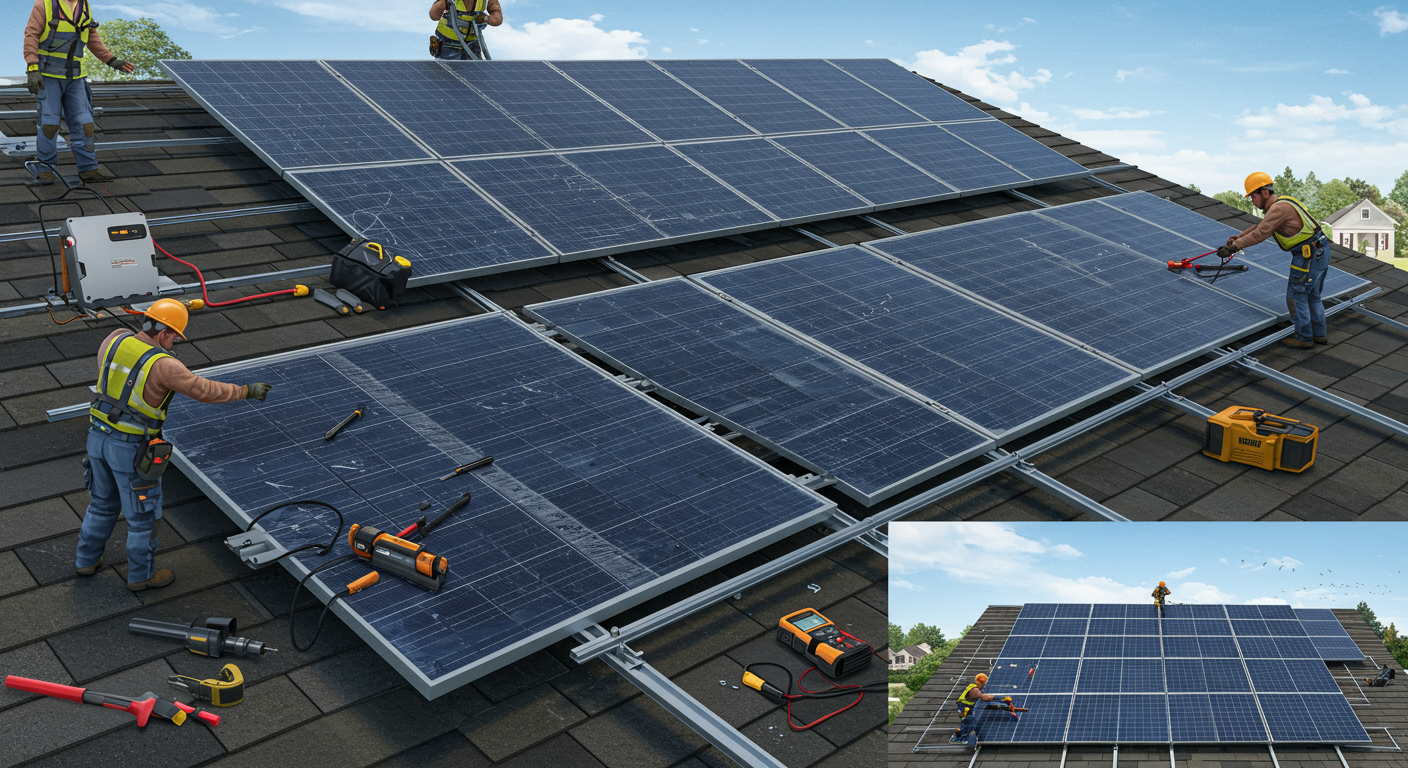 solar panel setup